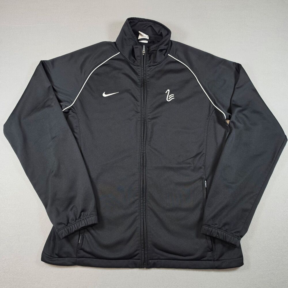 Nike Jacket Size M Black Full Zip Athletic Track Jacket